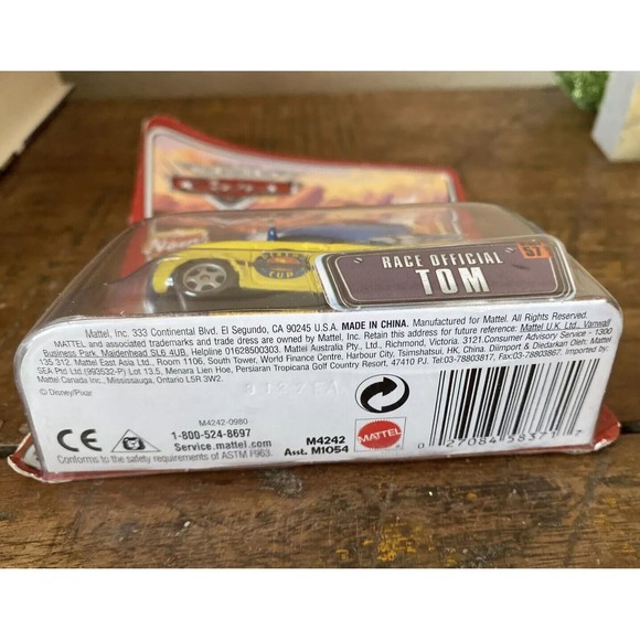 "Disney" Pixar The World Of Cars Race Official Tom #57 - New in package - Picture 4 of 5
